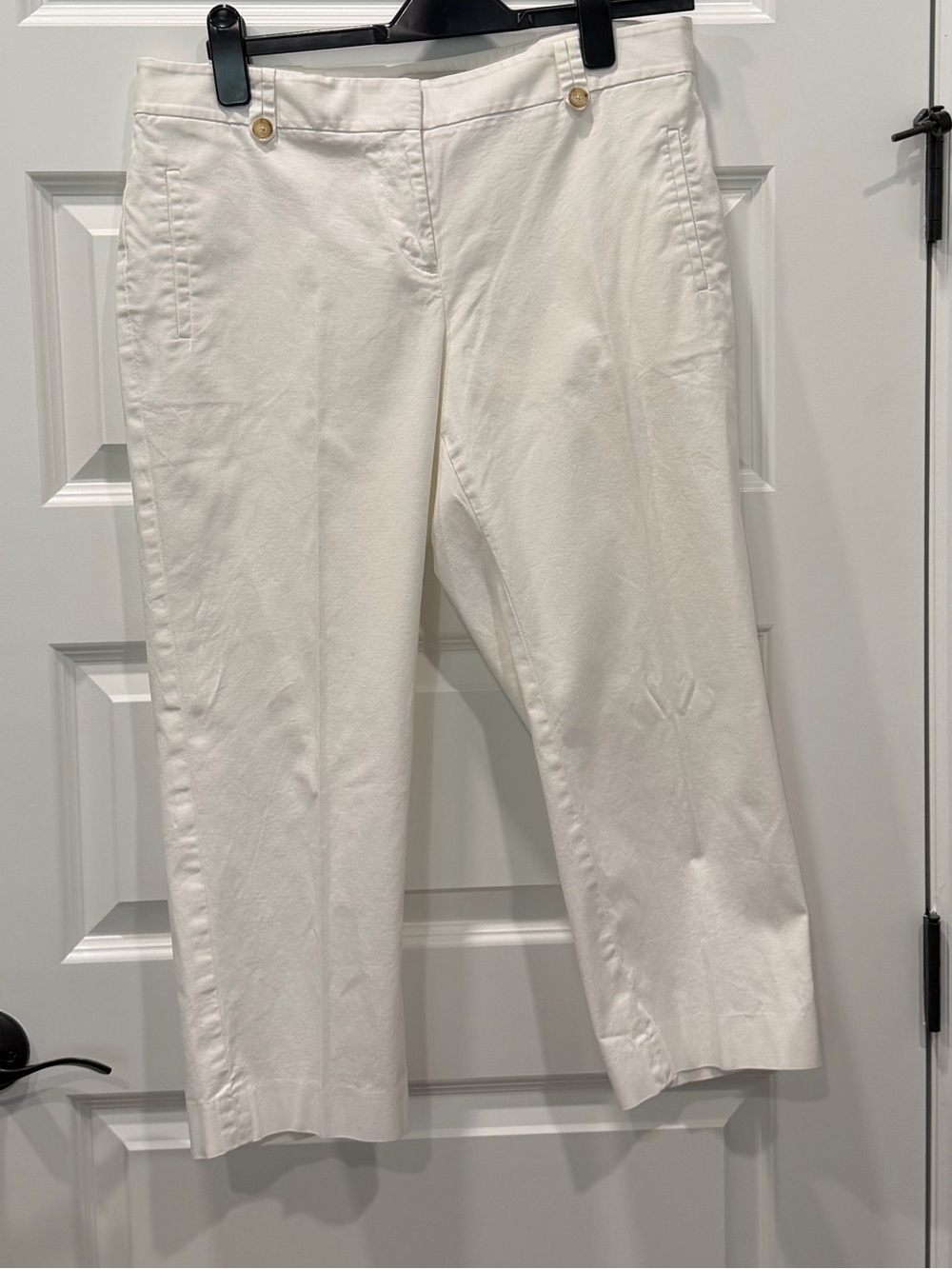 LOFT White Cropped Pants in Marisa fit size 10